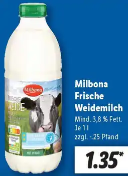 Lidl Milbona Frische Weidemilch Angebot