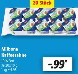 Lidl Milbona Kaffeesahne Angebot