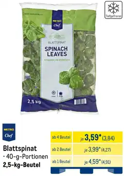 METRO METRO Chef Blattspinat Angebot