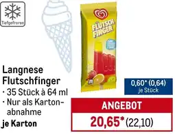 METRO Langnese Flutschfinger Angebot