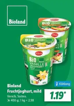 Lidl Bioland Fruchtjoghurt, mild Angebot