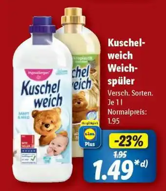 Lidl KUSCHELWEICH Weichspüler Angebot