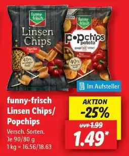 Lidl funny-frisch Linsen Chips/Popchips Angebot
