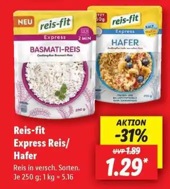 Lidl Reis-fit Express Reis/Hafer Angebot