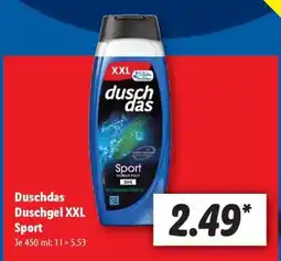 Lidl Duschdas Duschgel XXL Sport Angebot