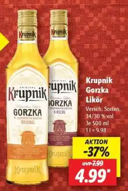 Lidl Krupnik Gorzka Likör Angebot