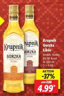 Lidl Krupnik Gorzka Likör Angebot