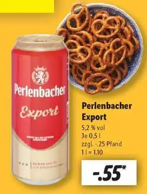 Lidl Perlenbacher Export Angebot