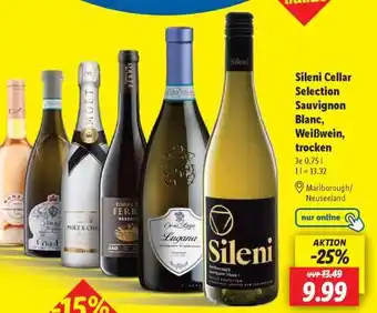 Lidl Sileni Cellar Selection Sauvignon Blanc, Weißwein, trocken Angebot