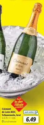 Lidl Crémant de Loire AOC, Schaumwein, brut Angebot
