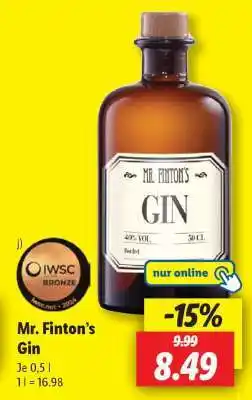 Lidl Mr. Finton’s Gin Angebot