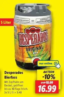 Lidl Desperados Bierfass Angebot