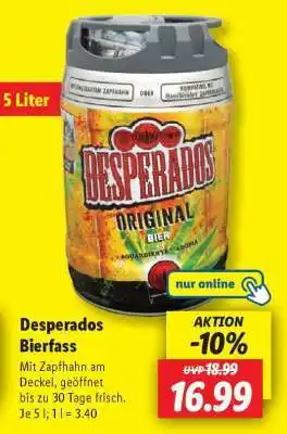 Lidl Desperados Bierfass Angebot