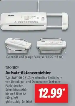 Lidl TRONIC Aufsatz-Aktenvernichter Angebot