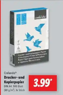 Lidl Crelando Drucker- und Kopierpapier Angebot