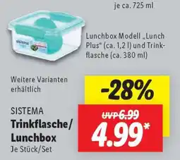 Lidl SISTEMA Trinkflasche/Lunchbox Angebot