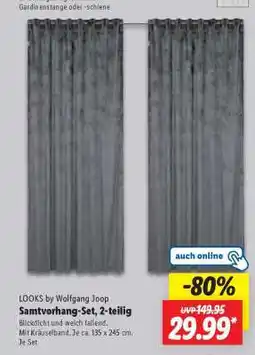 Lidl Samtvorhang-Set, 2-teilig Angebot