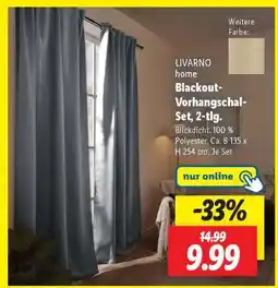 Lidl LIVARNO home Blackout-Vorhangschal-Set, 2-tlg Angebot