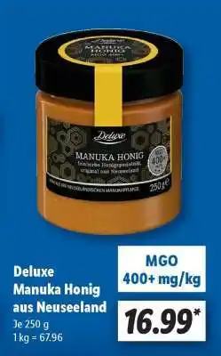 Lidl Deluxe Manuka Honig aus Neuseeland Angebot