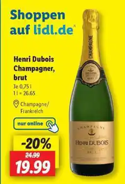 Lidl Henri Dubois Champagner, brut Angebot