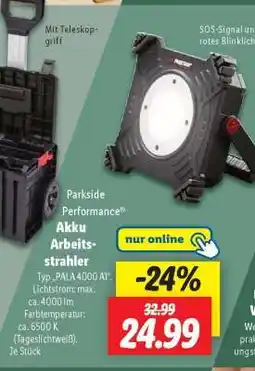 Lidl Parkside Performance Akku Arbeitsstrahler Angebot
