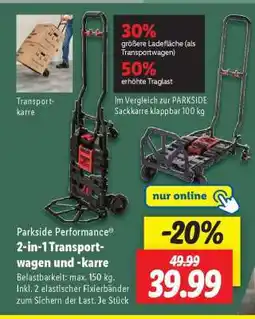 Lidl Parkside Performance 2-in-1 Transportwagen und -karre Angebot