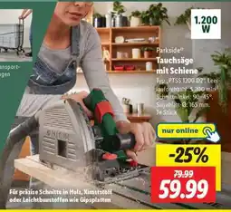 Lidl Parkside Tauchsäge mit Schiene Angebot