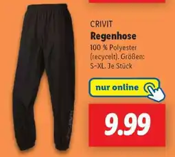 Lidl CRIVIT Regenhose Angebot