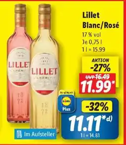 Lidl Lillet Blanc / Rosé Angebot