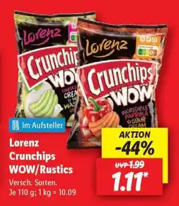 Lidl Lorenz Crunchips WOW/Rustics Angebot
