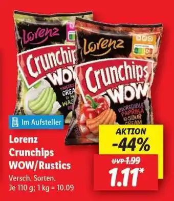 Lidl Lorenz Crunchips WOW/Rustics Angebot