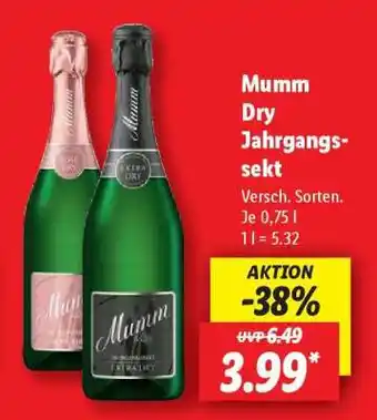 Lidl Mumm Dry Jahrgangssekt Angebot