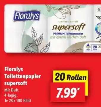 Lidl Florays Toilettenpapier supersoft Angebot