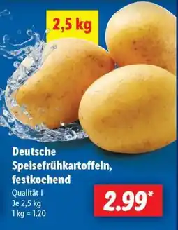 Lidl Deutsche Speisefrühkartoffeln, festkochend Angebot