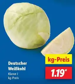 Lidl Deutscher Weißkohl Angebot
