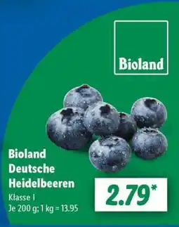 Lidl Bioland Deutsche Heidelbeeren Angebot