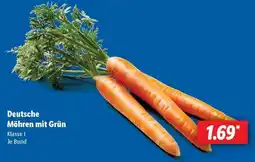 Lidl Deutsche Möhren mit Grün Angebot