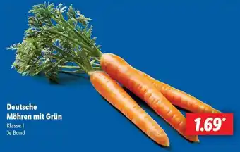 Lidl Deutsche Möhren mit Grün Angebot