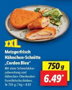Lidl Metzgerfrisch Hähnchen-Schnitte „Cordon Bleu“ Angebot