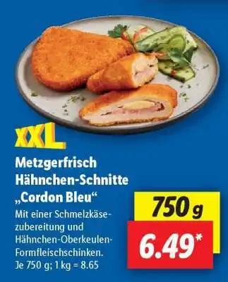Lidl Metzgerfrisch Hähnchen-Schnitte „Cordon Bleu“ Angebot