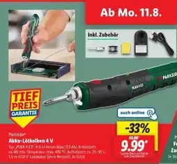 Lidl Parkside Akku-Lötkolben 4 V Angebot