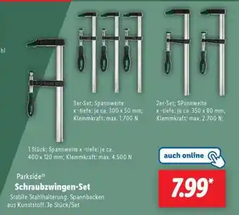 Lidl Parkside Schraubzwingen-Set Angebot