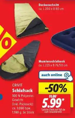 Lidl CRIVIT Schlafsack Angebot