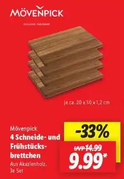 Lidl Mövenpick 4 Schneide- und Frühstücksbretchen Angebot