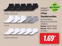 Lidl 5 Paar Sneakersocken Angebot
