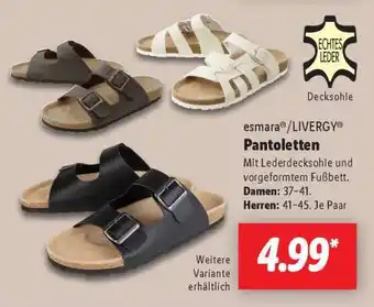 Lidl esmara /LIVERGY Pantoletten Angebot