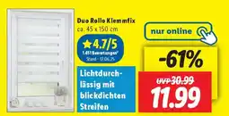 Lidl Duo-Rollo Klemmfix Angebot