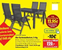 Lidl LIVARNO home Alu-Gartenmöbelset, 5-tlg Angebot