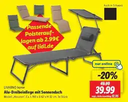 Lidl Alu-Dreibeinliege mit Sonnendach Angebot
