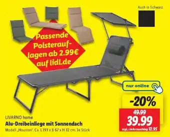 Lidl Alu-Dreibeinliege mit Sonnendach Angebot